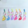 Creative two-color beaded soft rubber keychains, cartoon dolls, key accessories, three-dimensional dolls, pendants, keychains, PVC keychains Item Picture